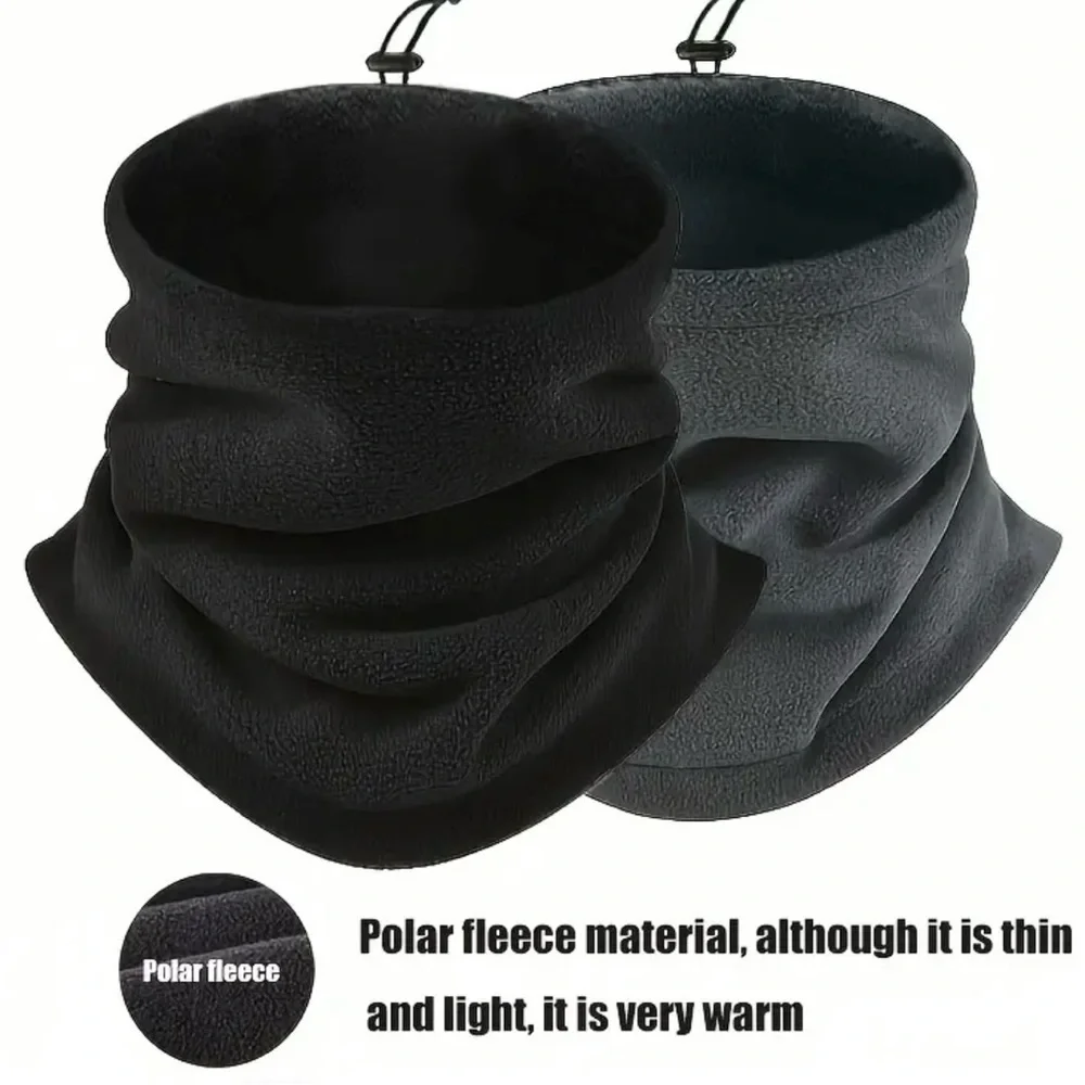 Grey Fleece Neck Warmer Gaiter Windproof Thermal Scarf Unisex Winter NWT - Picture 2 of 9